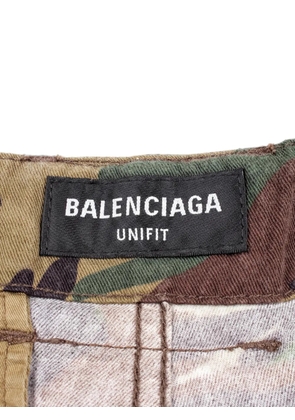 Balenciaga Pre-Owned 2000s camouflage layered jeans - Blue