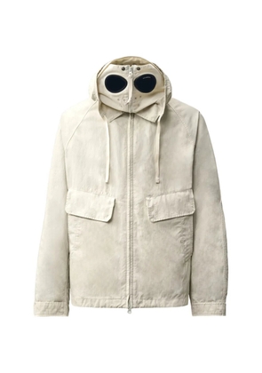 C.P. Company Goggle-detail hooded jacket - Neutrals