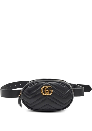 Gucci Pre-Owned mini GG Marmont matelassé belt bag - Black