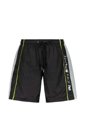Plein Sport logo-print drawstring swim shorts - Black