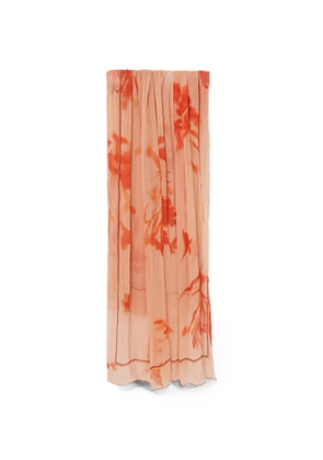 Marc O'Polo floral-print crinkled scarf - Orange