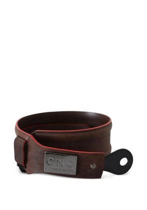 Costume National logo-plate leather belt - Brown