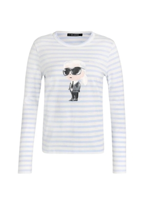 Karl Lagerfeld Ikon Aquarelle long-sleeve T-shirt - White