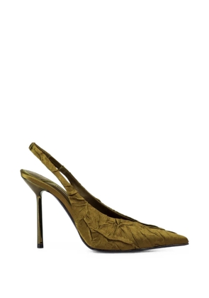 Le Silla Clivage ruched slingback pumps - Green