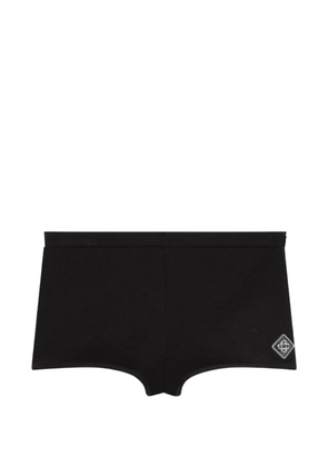 Casablanca logo-plaque belted shorts - Black