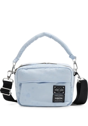 Sandy Liang x Porter Muffin logo-patch tote bag - Blue