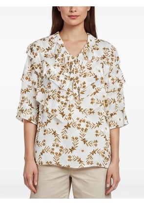 SANDRO ruffled blouse - White