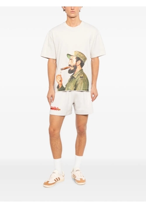 Melt graphic-print shorts - Neutrals