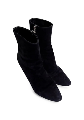 Saint Laurent Pre-Owned Loulou zip ankle boots - Black