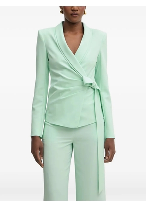 Patrizia Pepe wrap-style shawl-collar blazer - Green