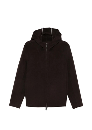 Giorgio Brato hooded zip-up wool jacket - Brown