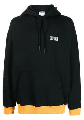 COUNTY OF MILAN logo-print cotton hoodie - Black