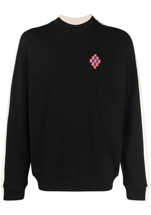 COUNTY OF MILAN Cross-patch cotton sweatshirt - Black