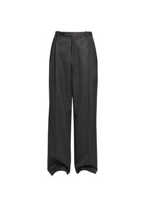 Jil Sander pinstripe pleated trousers - Grey