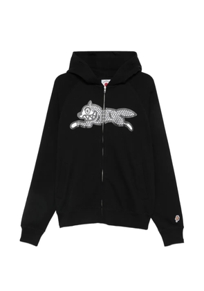 ICECREAM rhinestone-embellished zip-up hoodie - Black