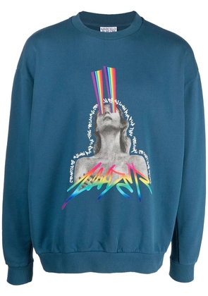 COUNTY OF MILAN graphic print sweatshirt - Blue