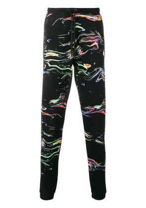 COUNTY OF MILAN marble print track trousers - Black
