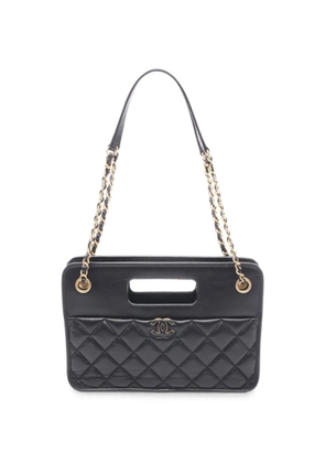 CHANEL Pre-Owned matelassé-chain leather shoulder bag - Black