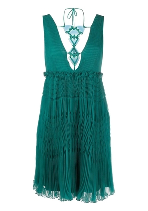 Alberta Ferretti V-neck silk dress - Green