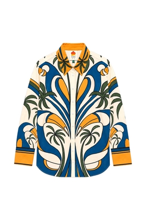 FARM Rio graphic-print button-up shirt - Neutrals