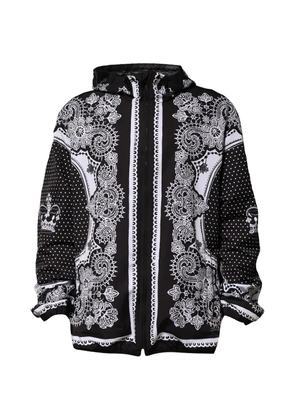 Dolce & Gabbana bandana-print hooded jacket - Black
