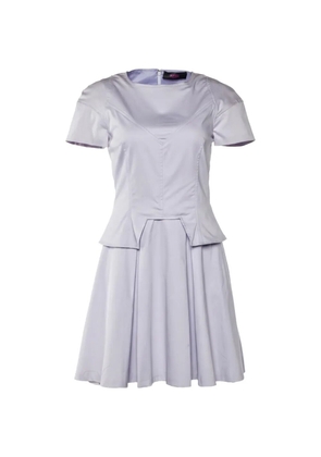 Versace Pre-Owned pleated short-sleeve dress - Purple