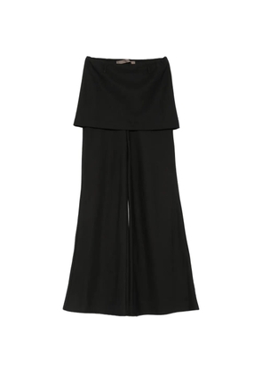 Enza Costa twill apron-style trousers - Black