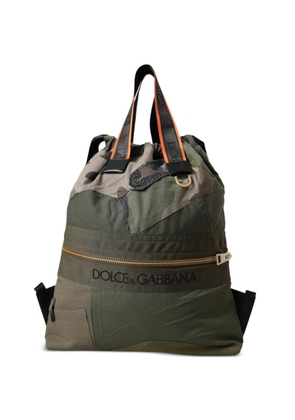 Dolce & Gabbana patchwork camouflage-print backpack - Green