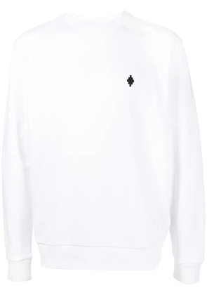 COUNTY OF MILAN logo-embroidered cotton sweatshirt - White