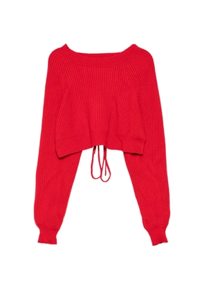 Yohji Yamamoto supreme backless cropped sweater - Red