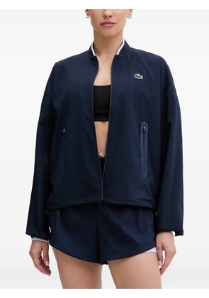 Lacoste logo-patch zip-up jacket - Blue