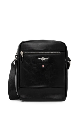 Aeronautica Militare logo-plaque zip-fastening belt bag - Black