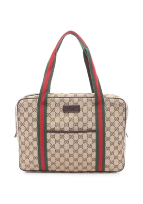 Gucci Pre-Owned 2000s GG canvas Web-stripe tote bag - Neutrals
