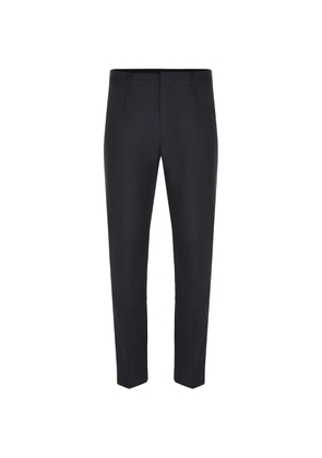 Emporio Armani logo-plate trousers - Blue