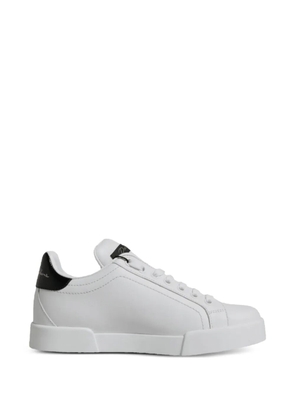 Dolce & Gabbana logo-print lace-up sneakers - White