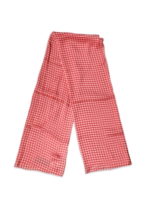 Dolce & Gabbana check-pattern silk scarf - Red