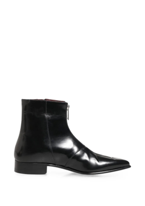 Dolce & Gabbana zip-detail pointed-toe ankle boots - Black