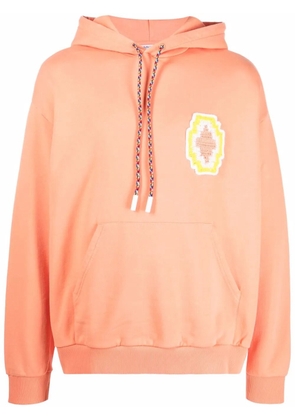 COUNTY OF MILAN macramé Cross logo patch hoodie - Orange