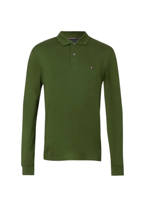 Tommy Hilfiger logo-embroidered long-sleeve polo shirt - Green