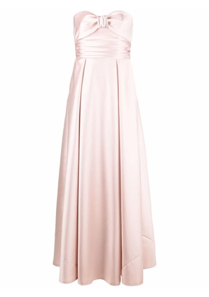 Alberta Ferretti strapless knot-detail gown - Pink