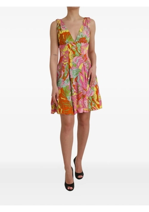 Dolce & Gabbana floral-print mini dress - Pink
