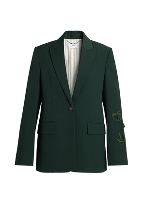 ERDEM embroidered single-breasted blazer - Green