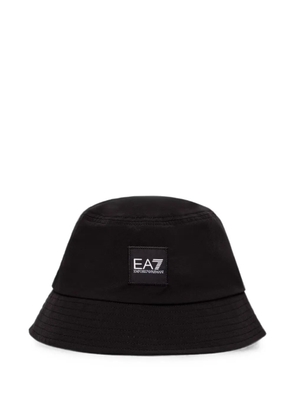 Ea7 Emporio Armani logo-patch bucket hat - Black