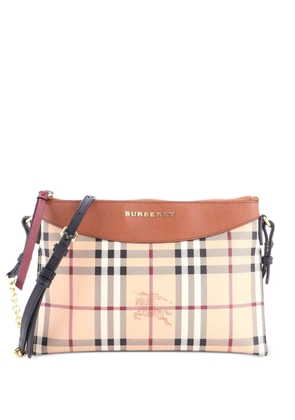 Burberry Pre-Owned Peyton Haymarket Coated Canvas crossbody bag - Brown