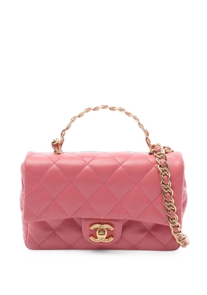 CHANEL Pre-Owned 2010s matelassé chain mini shoulder bag - Pink