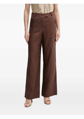 Hoss Intropia Pepa herringbone-pattern palazzo trousers - Brown