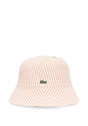 Lacoste striped seersucker bucket hat - Orange