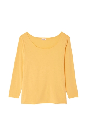 American Vintage boat-neck long-sleeve T-shirt - Yellow