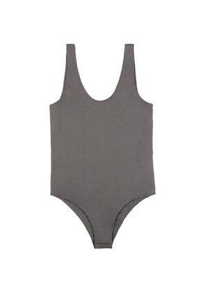 120% Lino scoop-neck sleeveless body - Grey