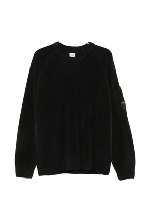 C.P. Company Lens-detail ribbed knit - Black